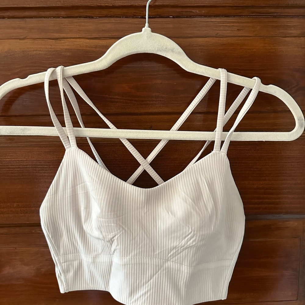 Lululemon Athletica Cream Strappy Bra